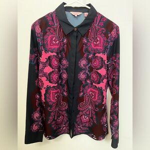 Ted Baker London Navy & Pink Paisley Button-down Shirt